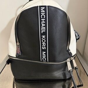 Michael Kors Two-Tone Black and White Backpack